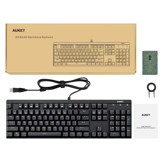 Aukey 105-Key LED-Backlit Mechanical Keyboard