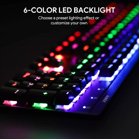 Aukey 105-Key LED-Backlit Mechanical Keyboard