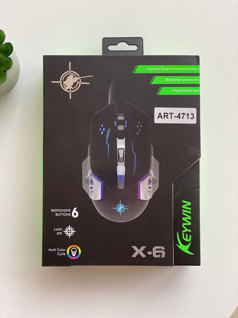Souris Gaming X-6 Keywin – 2400 DPI, 6 Boutons, RGB